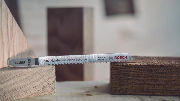 Actual product image Bosch Professional Zubehör PRO Hardwood clean reverse T101BRF jigsaw blade, 100 mm, 3 pcs.
