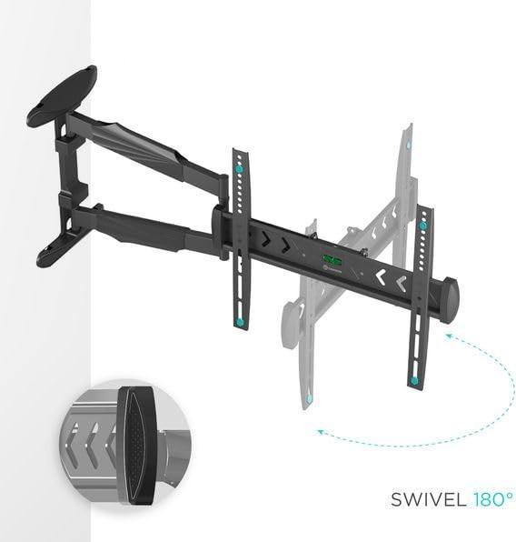 Produktbild Onkron TV OLED retractable and swivel wall mount 40" to 75", max VESA 400x400, 35KG black (Wand, 75", 35 kg)