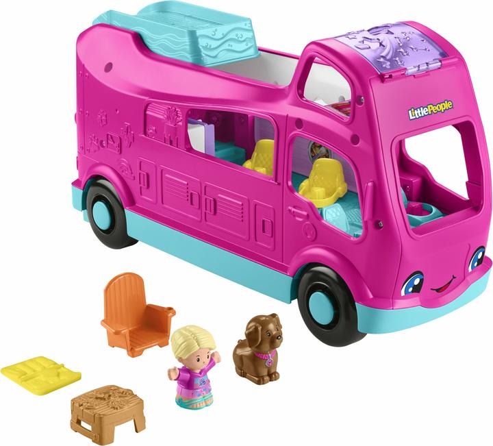 Actual product image Fisher-Price Little People Barbie Little Dreamcamper playset with lights and sounds, 2 figures (85)