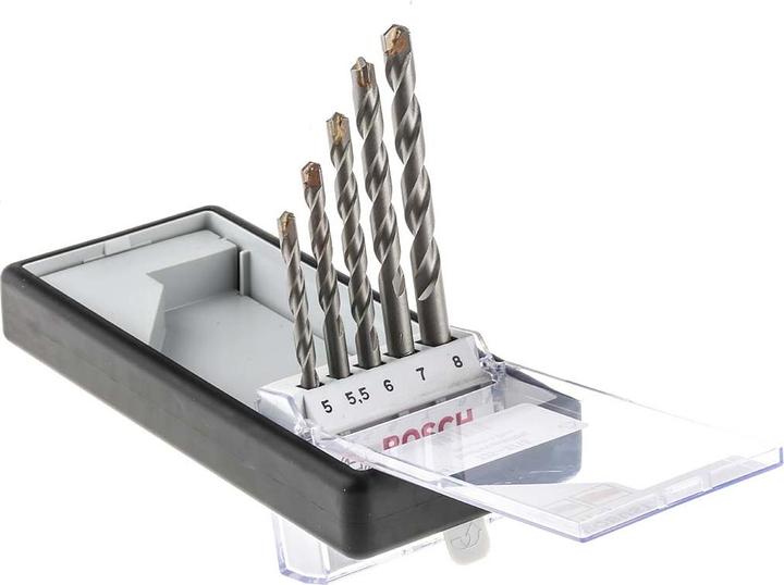 Actual product image Bosch Professional Zubehör Bosch Hartmetall Beton-Spiralbohrer- (5 mm, 5.5 mm, 6 mm, 7 mm, 8 mm)