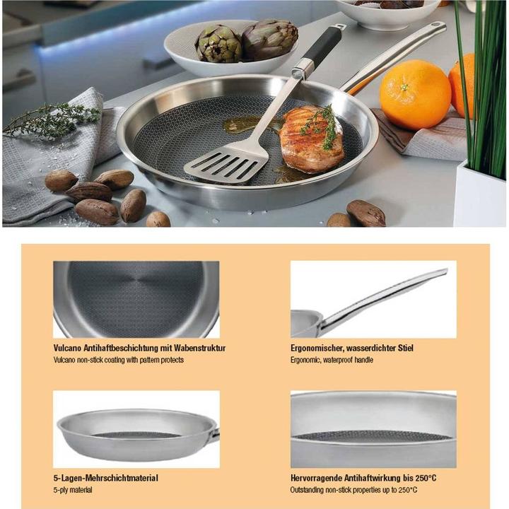 Actual product image Spring Vulcano Cut Resist (24 cm, Frying pan, Stainless steel)