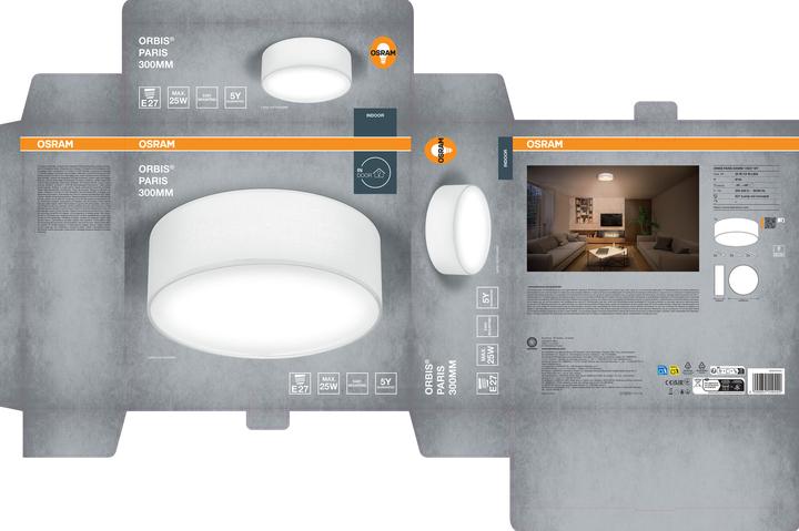 Actual product image Osram ORBIS PARIS 300 mm 1XE27 WT