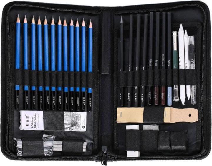 Immagine prodotto I Am Creative Set di accessori professionali per il disegno (Nero, 40 x)