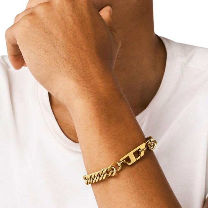 Productafbeelding Diesel D Logo armband (18.50 cm, Roestvrij staal)
