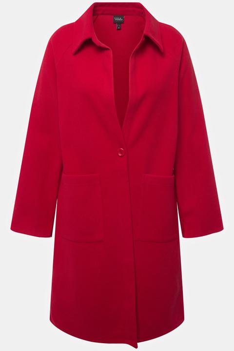 Actual product image Ulla Popken Brushed Wool Look Single Button Coat