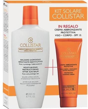 Actual product image Collistar Cosmetic Set Sun Care Kit - Moisturizing Restructuring After Sun Balm 200 Ml & Protective (Suntan cream, SPF 15)