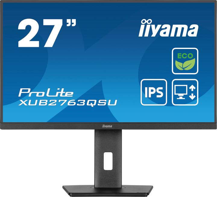 iiyama ProLite XUB2763QSU-B1 (2560 x 1440 pixels, 27")