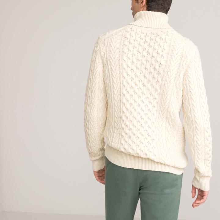 Image du produit La Redoute Collections Pull à col roulé avec motif torsadé (3XL)