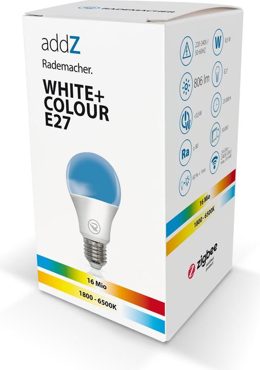 Image du produit Rademacher addZ White + Colour E27 LED (E27, 8.50 W, 806 lm, 1 x, F)