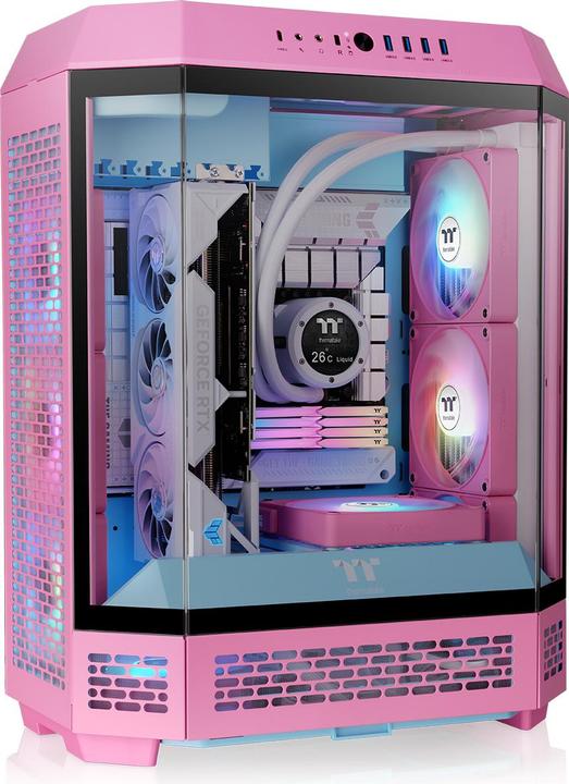 Actual product image Thermaltake The Tower 600 (pink, Tempered Glass x 3) (ATX, mATX, Mini-ITX)