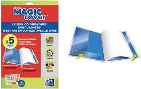 Elba Protezioni per libri "Magic Cover", contenuto: 5 pezzi + 2 GRATIS con strisce autoadesive per un