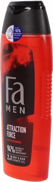 Produktbild Fa FA Men Attraction Force Shower Gel żel pod prysznic do mycia ciała i włosów dla mężczyzn Pheromone 4 (400 ml)