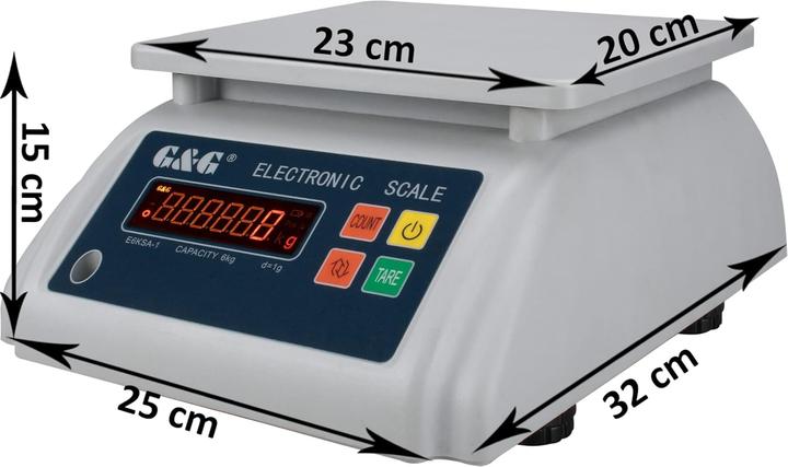 G&G Wasserdichte Präzisionswaage 3kg/0,5g