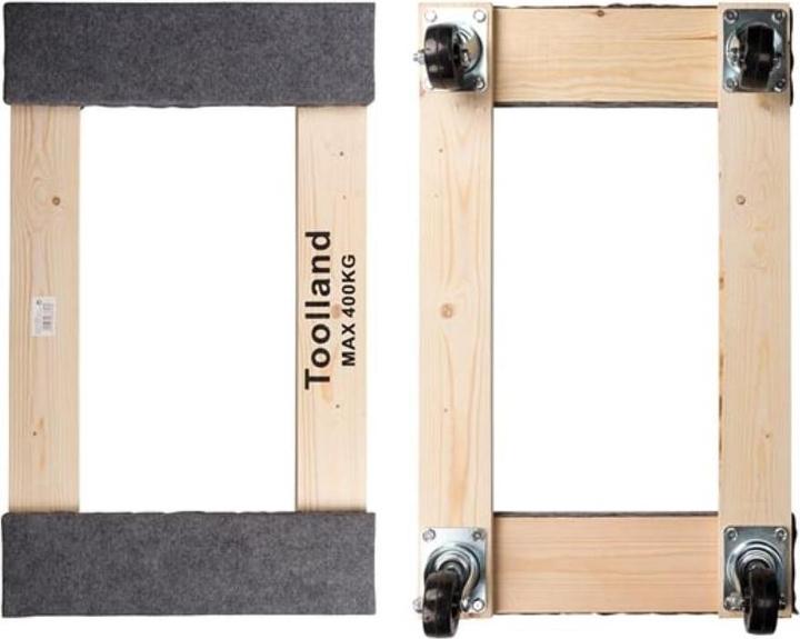Image du produit Velleman SUPPORT ROULANT POUR MEUBLES - RECTANGULAIRE - 760 x 460 mm - CHARGE MAX. 400 kg (400 kg)