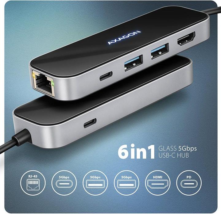 Image du produit Axagon Nicht kategorisiert (USB-C, 6 ports)