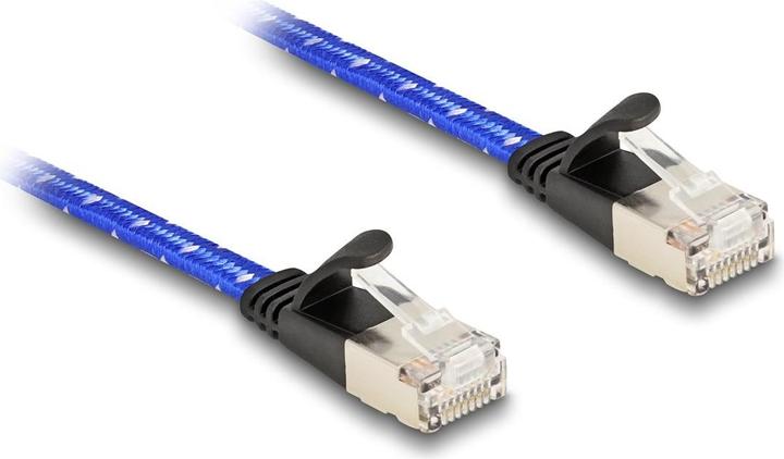 Produktbild Delock RJ45 Flachband Netzwerkkabel mit Geflechtmantel Cat.6 (U/FTP, CAT6a, 3 m)