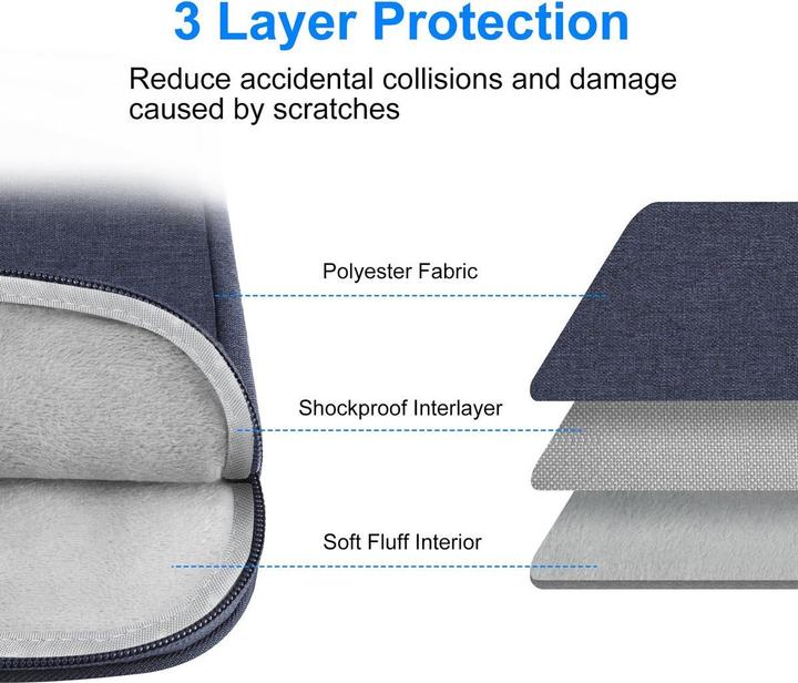 Actual product image König Design Universal Notebook Bag 12.5 - 16.7 inch Carrying Case Cover Laptop Case Cover (16.70", Microsoft, Lenovo, ASUS, HP, Apple, Dell, Acer)