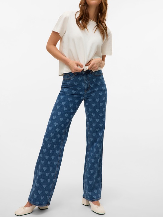 Produktbild Vero Moda VMTESSA Hohe Taille Weiter Beinschnitt Jeans Weit geschnitten (W29/L30)
