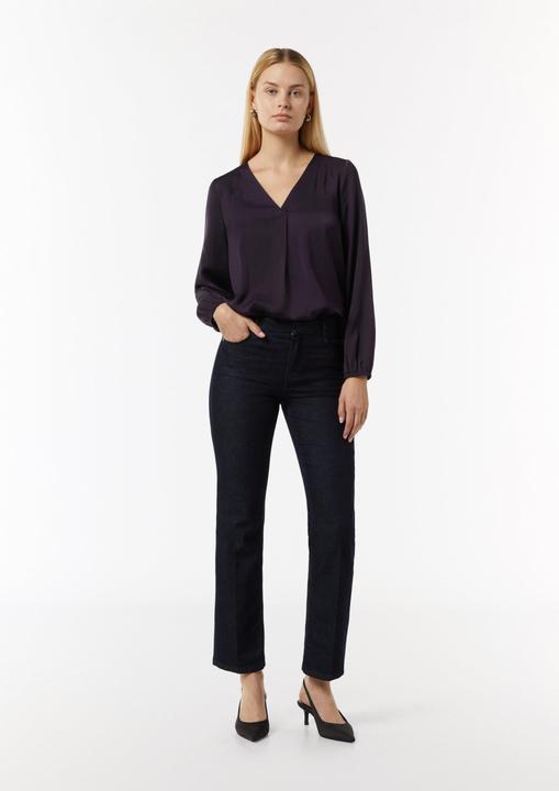 Produktbild Comma Bluse Satinbluse mit V-Ausschnitt (36)