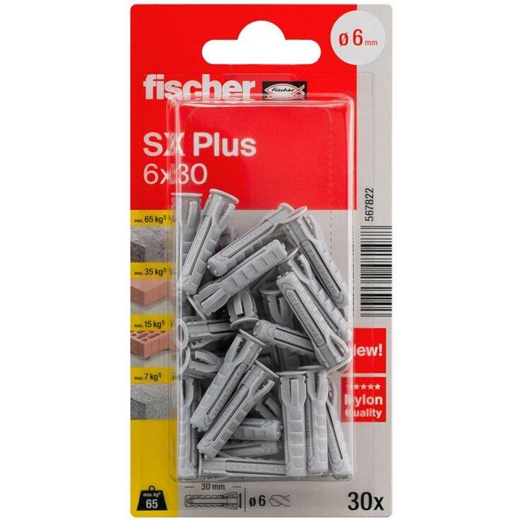 Fischer, Dübel, Dübel SX Plus 6x30 K (30) (30 Stk.)
