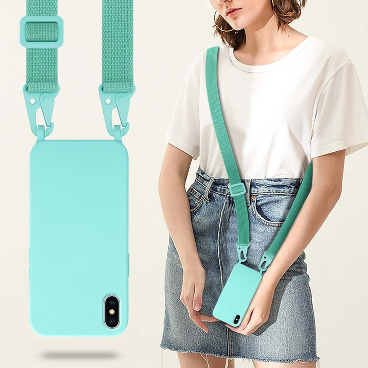 Actual product image Cadorabo TPU Cover Mobile Phone Chain Liquid (Apple iPhone X)
