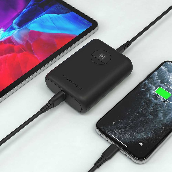 Actual product image Powerology Ultra-Compact Power Bank 10000mAh PD 20W (10000 mAh, 20 W, 37 Wh)