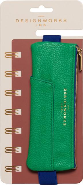 Produktbild Designworks Vegan Leather Pen Pouch - Bright Green | Navy
