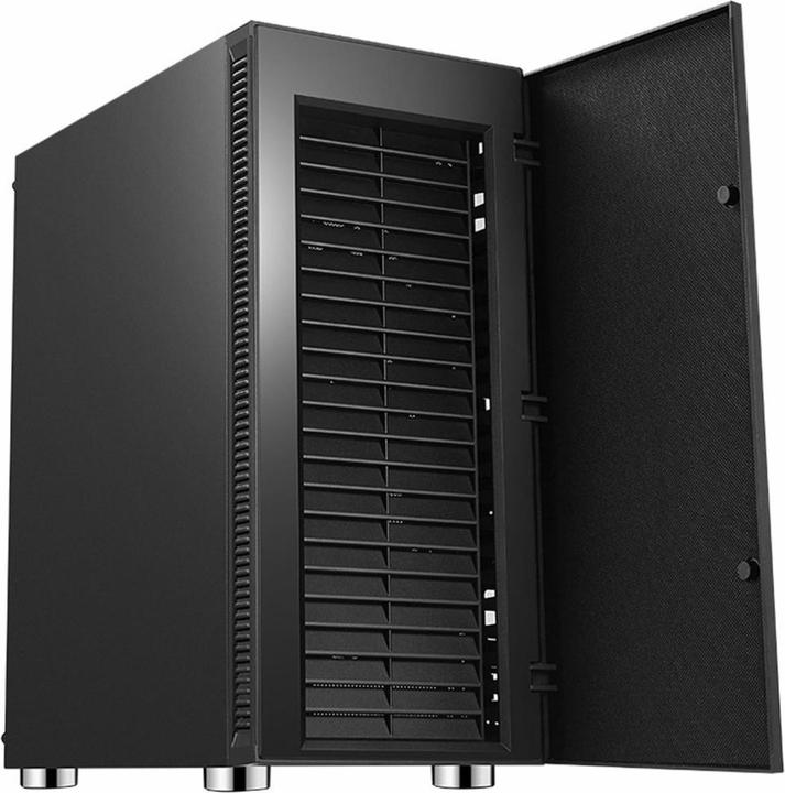 Evolveo Silens S1, case ATX, 2x USB2.0 / 1x USB3.0 / 2c120mm LED / černý odhlučněný, výsuvný filtr (ATX, mATX, Mini-ITX)