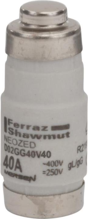 Produktbild Mersen 01701.040000 D02 40A gG 400V NEOZED Sicherungseinsatz schwar (40 A)