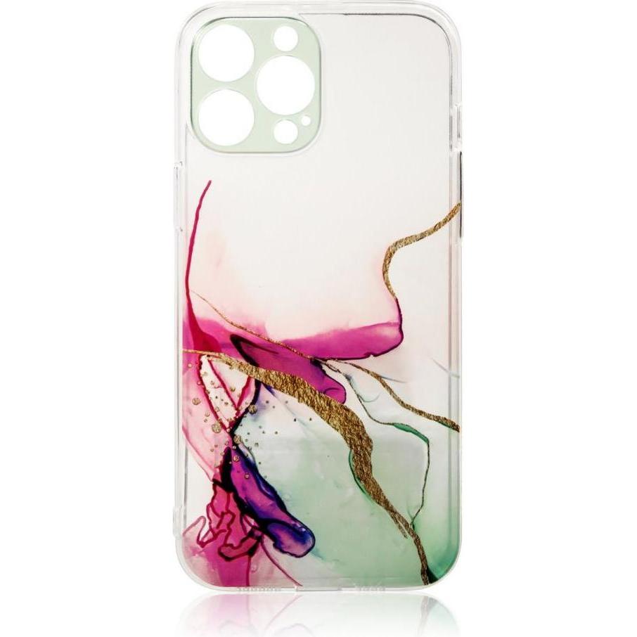 Hurtel Marble Case for iPhone 12 Pro Gel Cover Mint Marble (Apple iPhone 12 Pro), Smartphone Hülle, Grün
