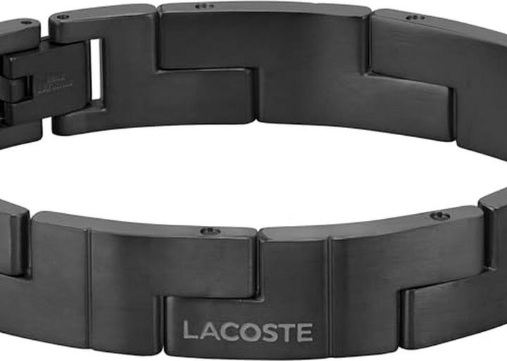 Actual product image Lacoste - Fashion steel bracelet for men 2040222 (Stainless steel with black ion coating)