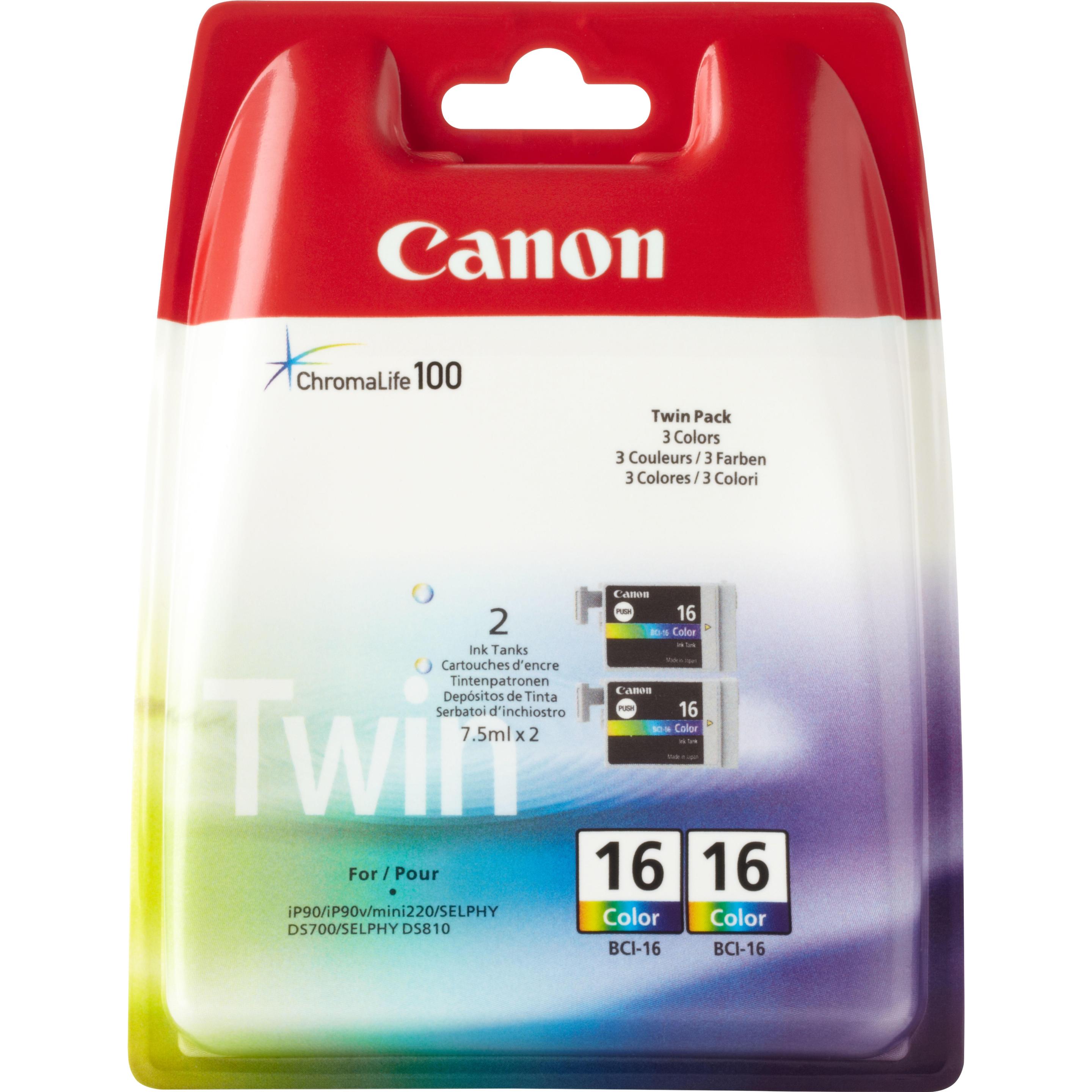 Canon, Druckerpatrone, 9818A002BCI-16 C Tintenpatrone color Doppelpack 100 Seiten 25 ml VE=2 Farbe (Color)