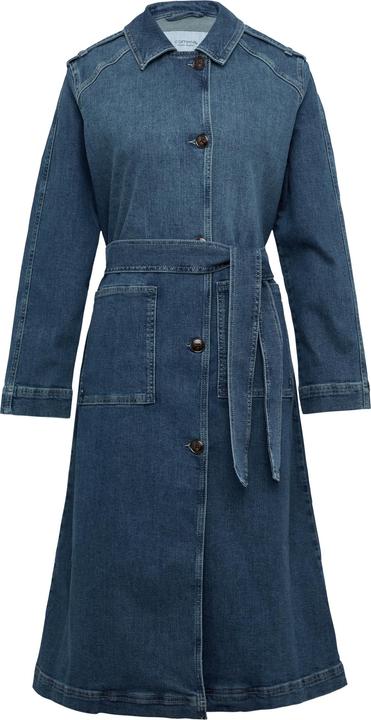Actual product image Comma Indoor-Jacke Elastischer Denim-Trenchcoat mit aufgesetzten Taschen