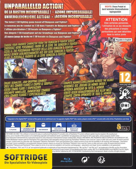 Immagine prodotto Reef Entertainment Duello DNF (PS4, EN)