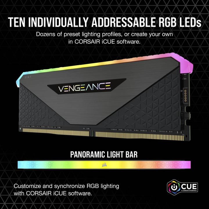 Produktbild Corsair Vengeance RGB RT (2 x 8GB, 3200 MHz, DDR4-RAM, DIMM)