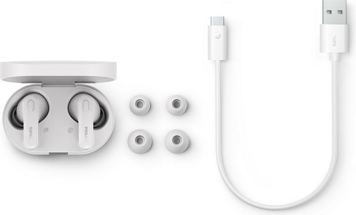 Produktbild Philips TAT1108WT headphones/headset Wireless In-ear Calls/Music Bluetooth White (5 h, Kabellos)