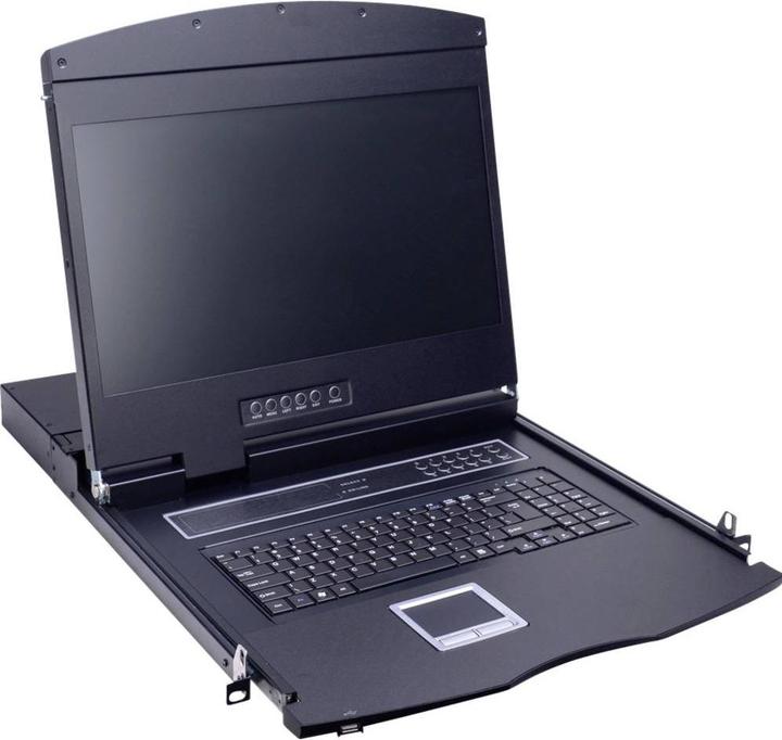 Value KVM-Konsole mit KVM-Switch - 8 Anschlüsse - USB - Französisch - 43.2 cm (17")