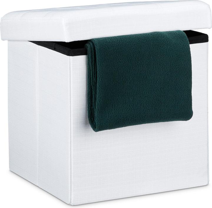 Actual product image Relaxdays Folding Storage Ottoman