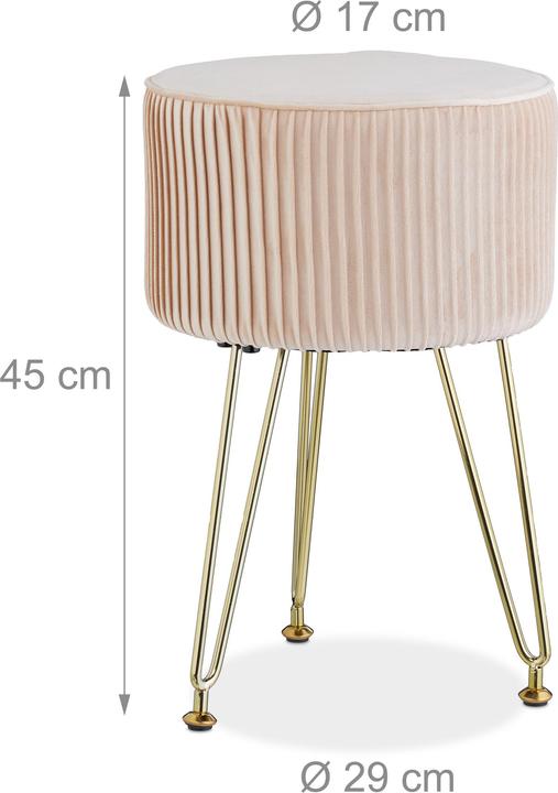 Produktbild Relaxdays Samt-Hocker