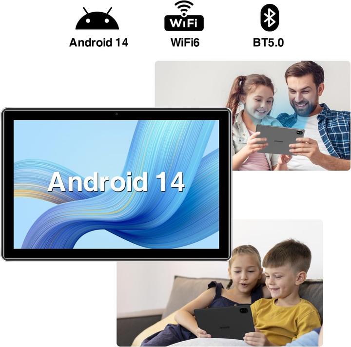 Produktbild Doogee U10 (Wifi Tablet - 10.1", 128 GB, 4 GB RAM) Grau (nur WLAN, 10.10", 128 GB, Grau)