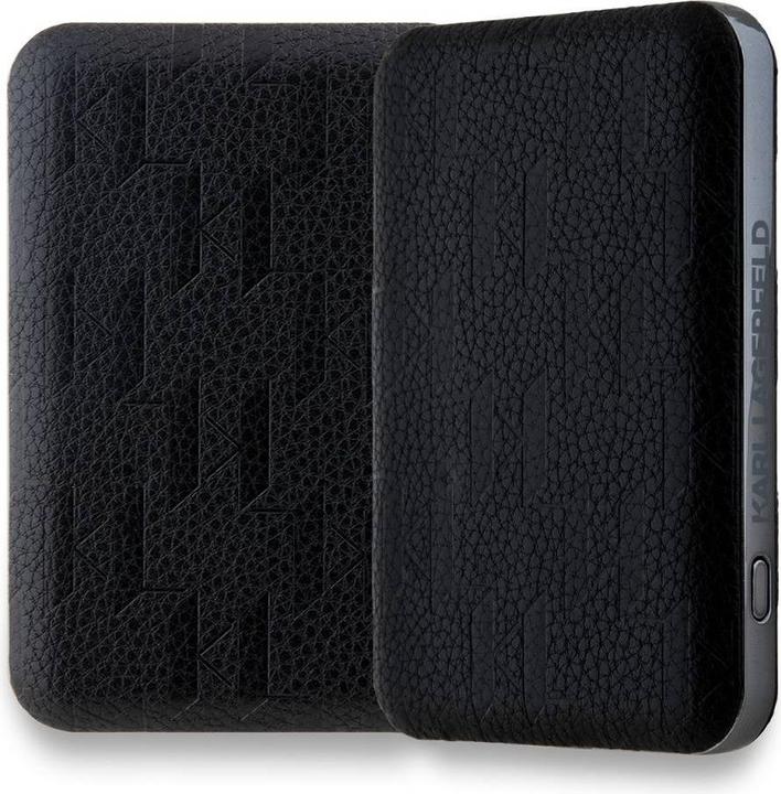 Actual product image Karl Lagerfeld Powerbank indukcyjny KLPB5FPGKSCHHK 15W 5000mAh czarny/black Choupette Head Pin MagSa (5000 mAh, 15 W)