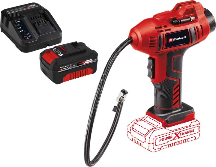 Einhell Battery-powered car compressor CE-CC 18 Li Kit (1x 4.0 Ah)