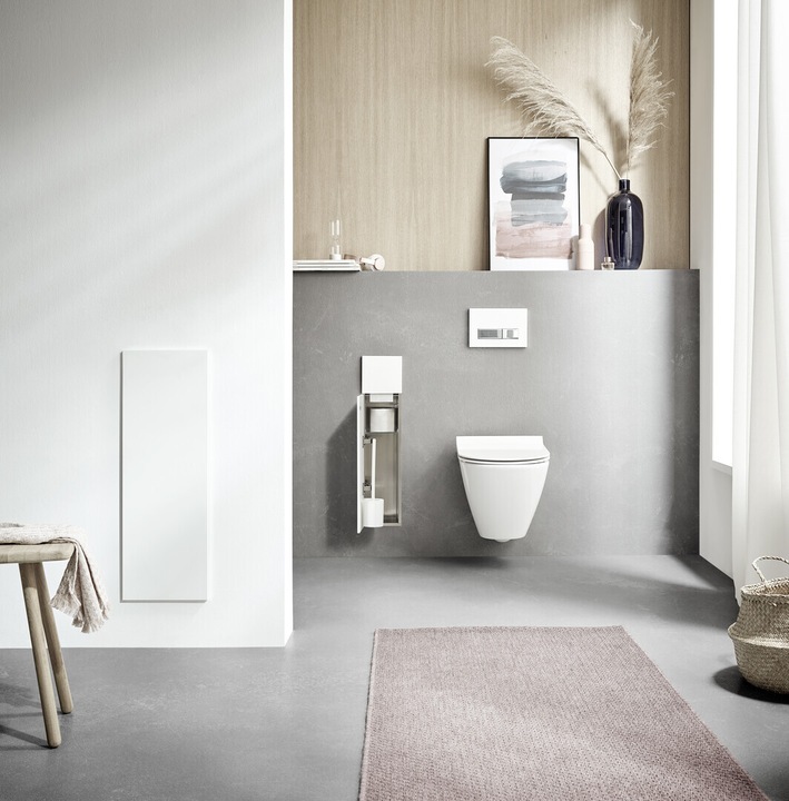 Actual product image Emco asis module pure WC module with additional compartment, concealed, stop right 730mm