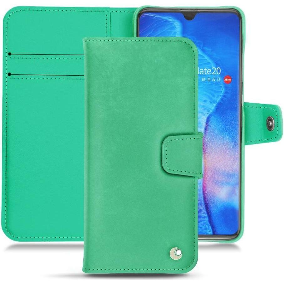 Noreve Lederschutzhülle Wallet (Huawei Mate 20), Smartphone Hülle, Grün