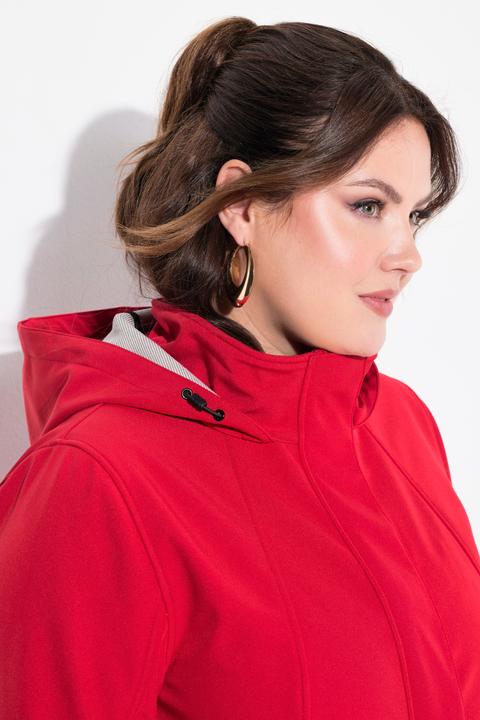 Image du produit Ulla Popken Veste technique HYPRAR à capuche, tissu Softshell déperlant, coupe évasée (46, 48)
