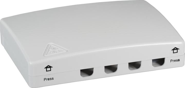 Produktbild EFB Elektronik FTTH Indoor Anschlussbox für 4Fasern, 4Kupplungen, Faserüberlängenaufnahme (Spleissbox)