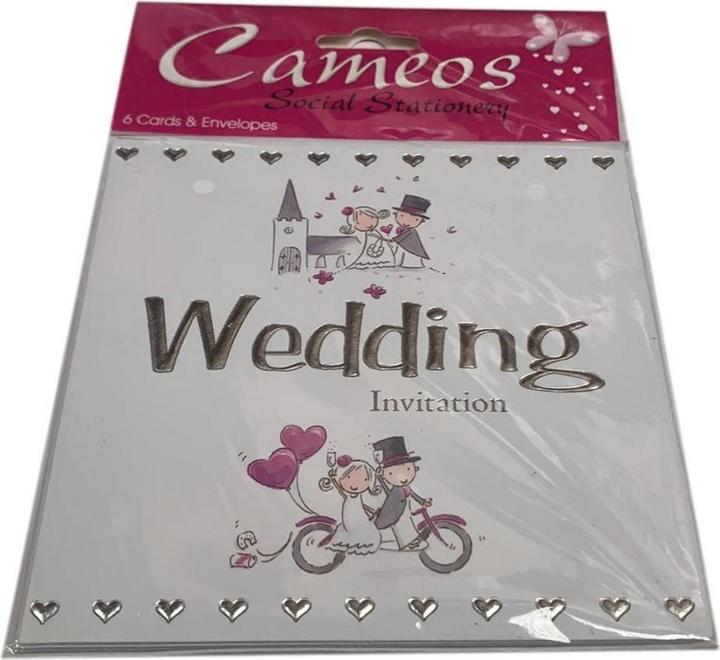 Actual product image Cameos Wedding Invitations (Pack of 6) (6 pcs.)