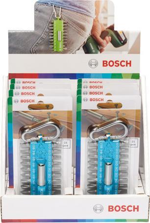 Actual product image DIY 21-piece screwdriver bit set with snap-hook (light blue) (Bit holder)