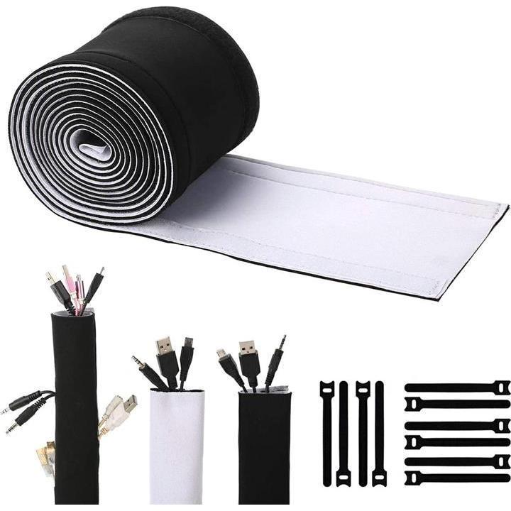 Aptel Organizzatore Otulina na przewody Czarny 1 sztuka (AG380F), Cavo di alimentazione, Nero