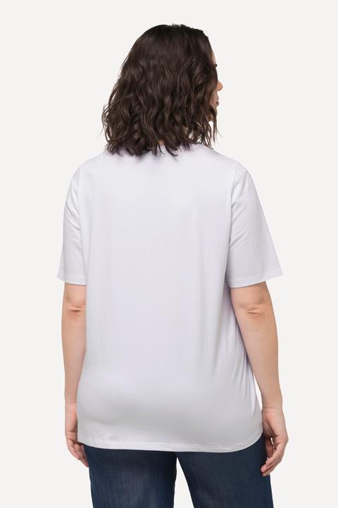 Image du produit Ulla Popken T-shirt « Good Vibes Only », col rond et manches courtes (46, 48)
